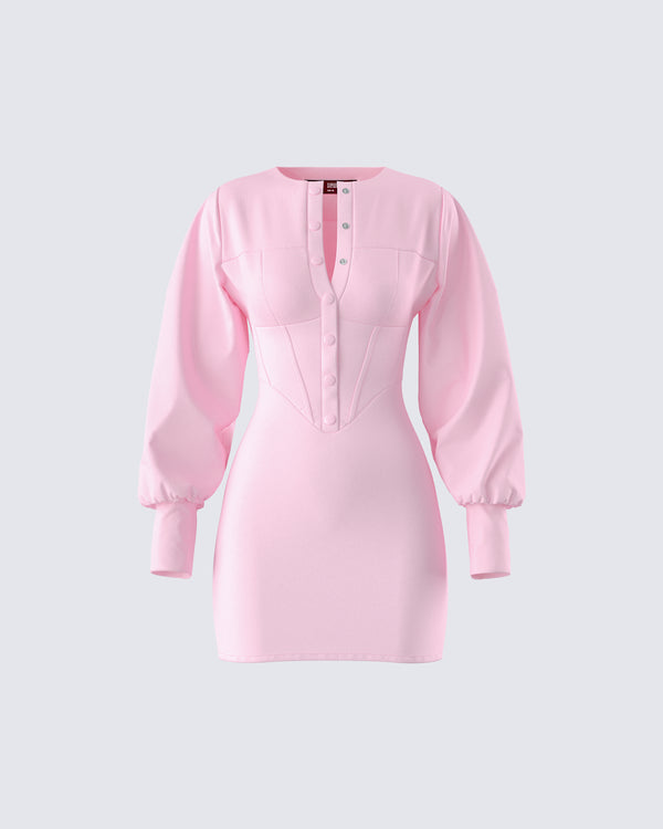 finesse Alice Pink Mini Dress