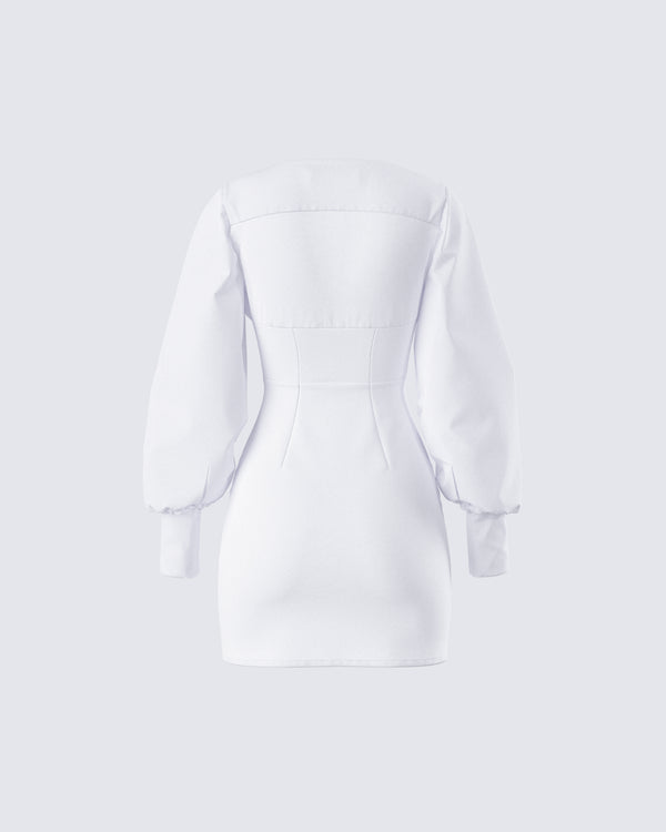 Finesse Alice White Mini Dress