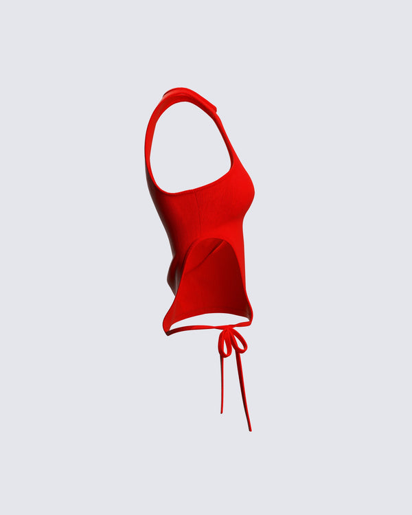 Finesse Allen Red Cut Away Tank