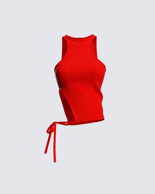 finesse Allen Red Cut Away Tank