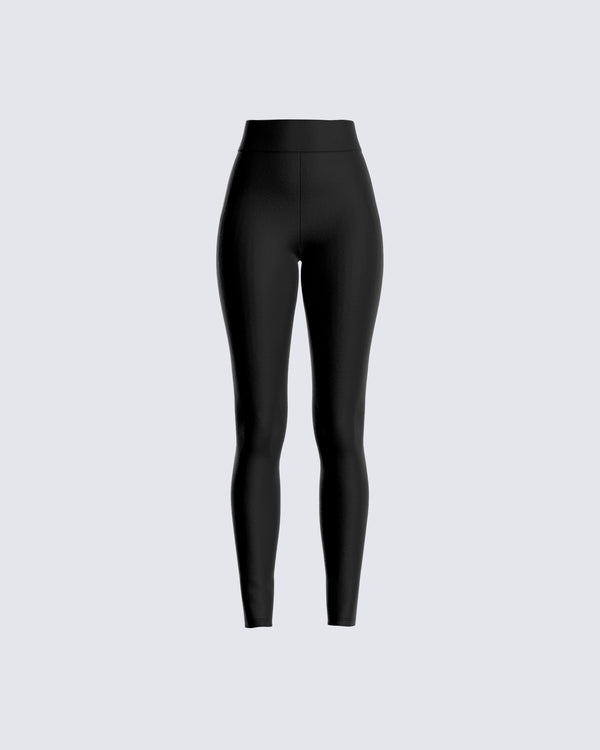finesse Allison Black Jersey Legging