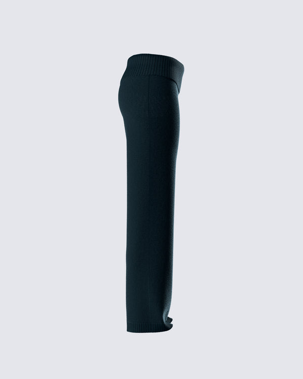 Finesse Alyssa Black Knit Pant