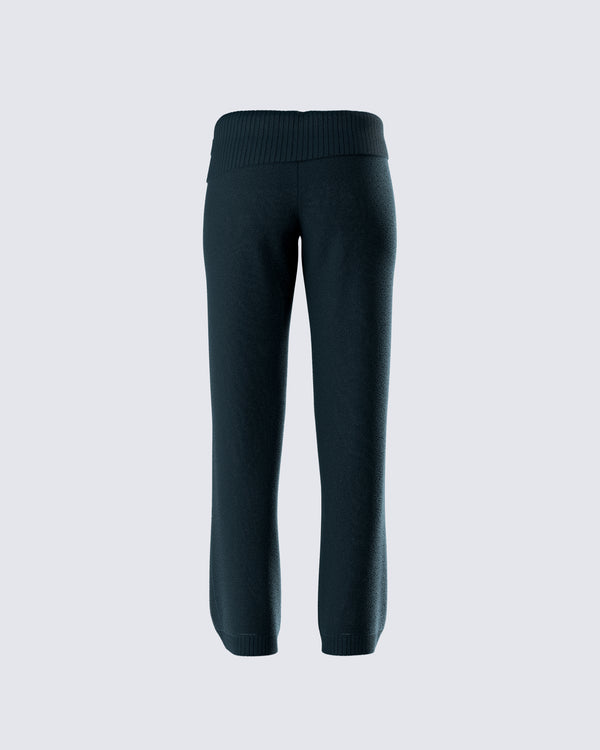 Finesse Alyssa Black Knit Pant