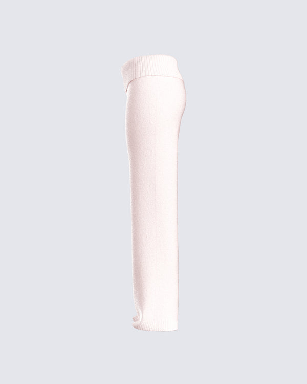 Finesse Alyssa Pink Knit Pant