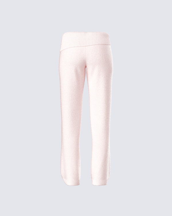 Finesse Alyssa Pink Knit Pant