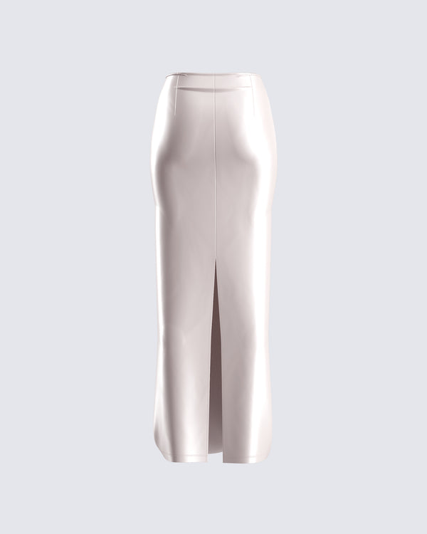 Finesse Amal Cream Maxi Skirt