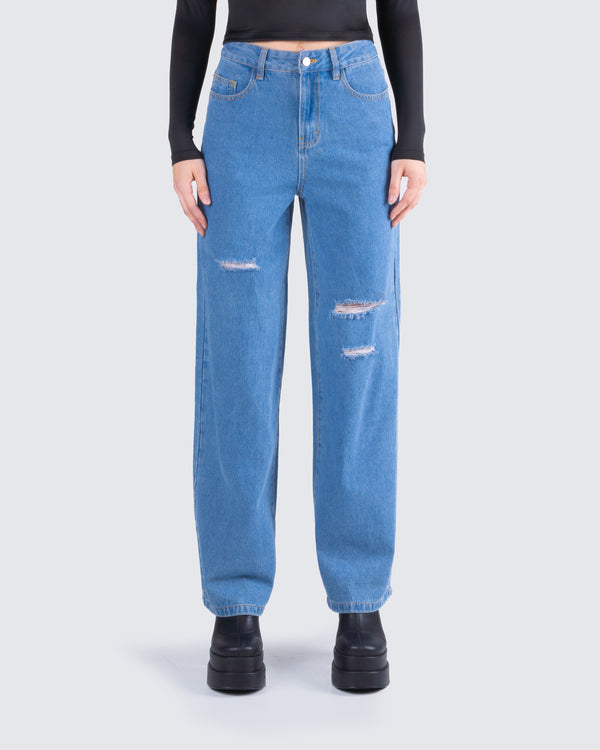 Finesse Amelia Distressed Jeans