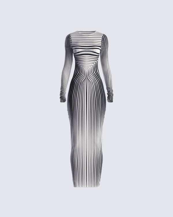 finesse Amina Multi Illusion Print Dress