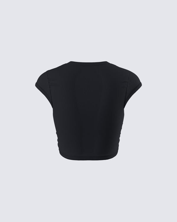 Finesse Amity Black Taurus Graphic Top