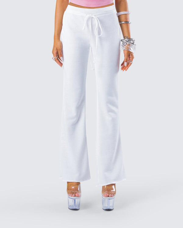 Finesse Anahita White Flared Pant
