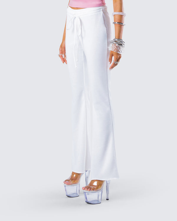 Finesse Anahita White Flared Pant