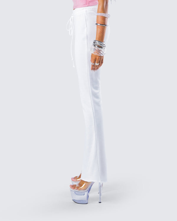 Finesse Anahita White Flared Pant