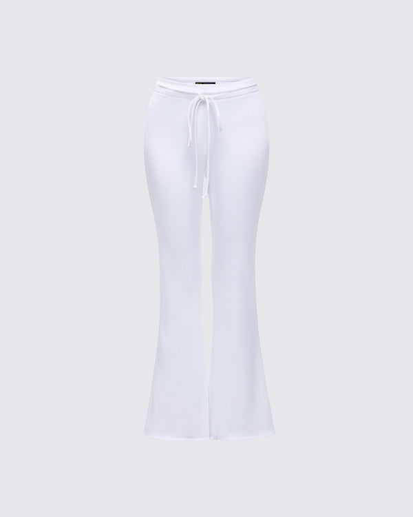 finesse Anahita White Flared Pant