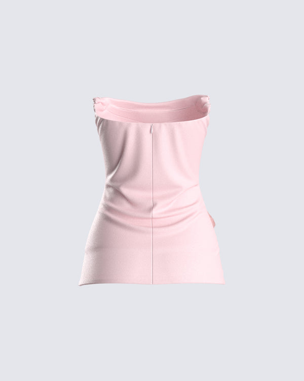 Finesse Angie Pink Floral Corset Top