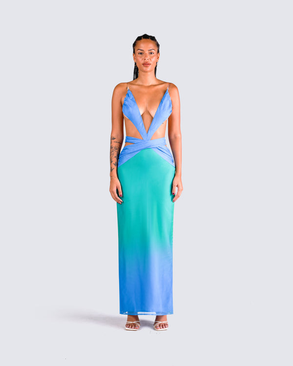 Finesse Anita Ombre Print Maxi Dress