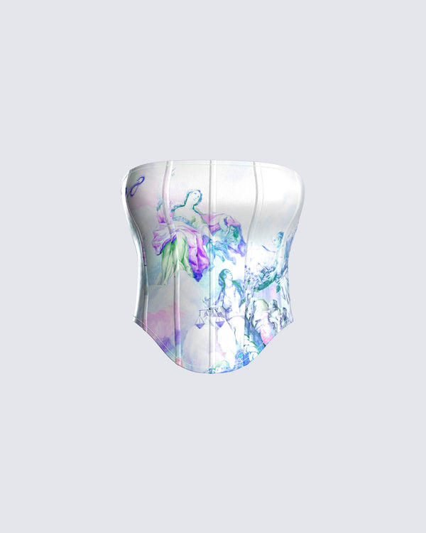 finesse Annalise Blue Multi Corset