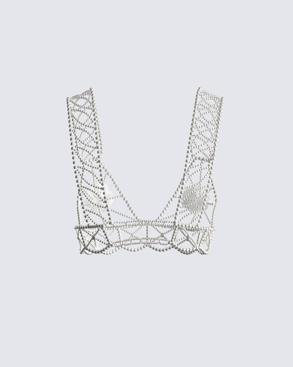 Finesse Aries Ivory Pearl Beaded Top