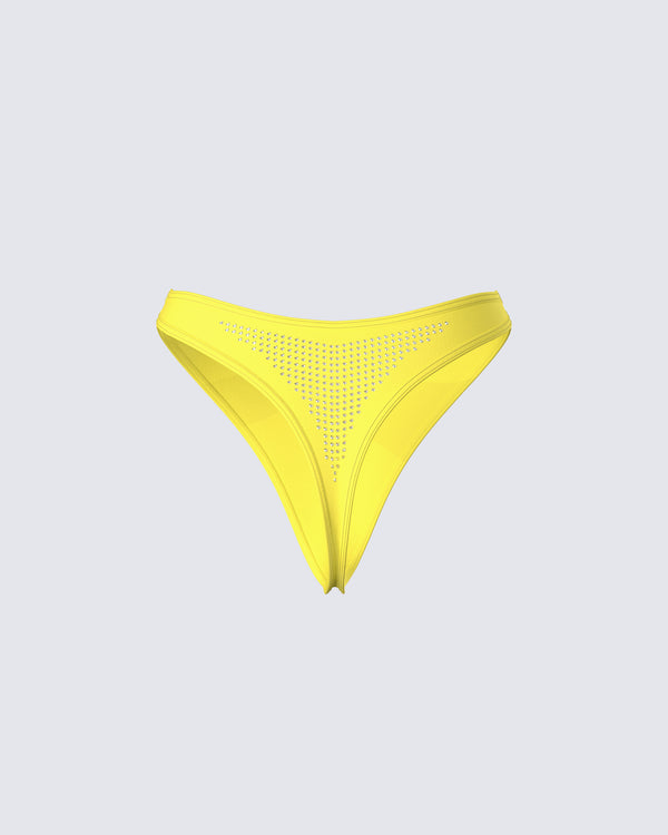 Finesse Ashley Rhinestone Bikini Bottom
