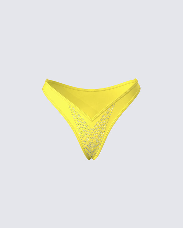 finesse Ashley Rhinestone Bikini Bottom