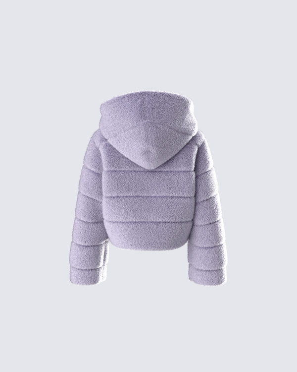 Finesse Aspen Grey Faux Fur Hooded Jacket