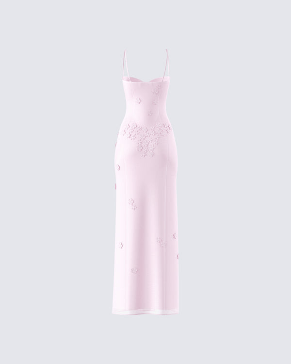 Finesse Astoria Pink Floral Maxi Dress