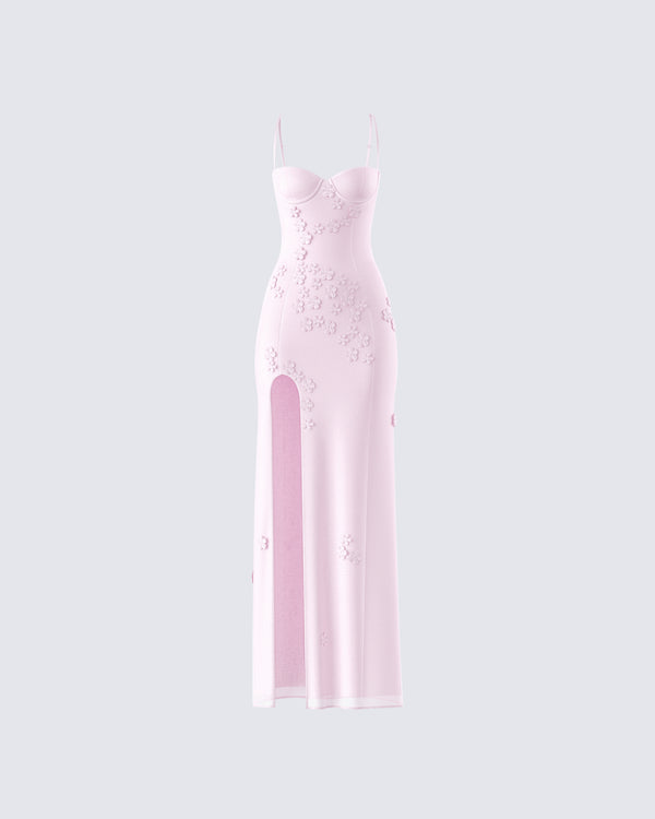 finesse Astoria Pink Floral Maxi Dress