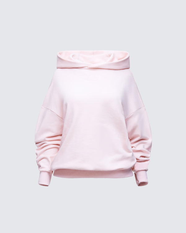 finesse Azariah Stone Oversized Hoodie Top