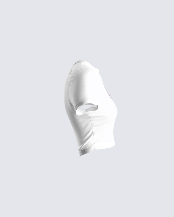 Finesse Baltica White Jersey Graphic Top