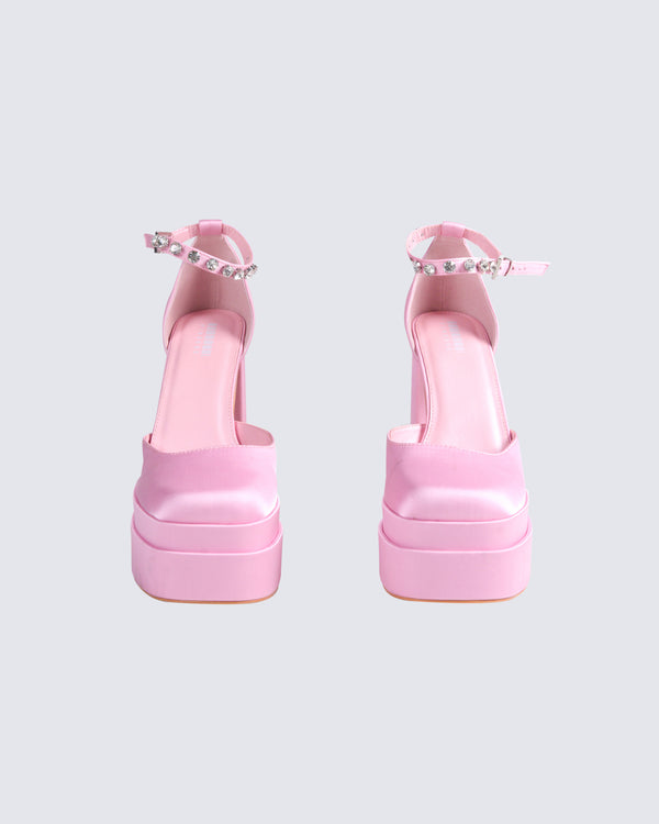 finesse Beatrice Pink Platform Heel