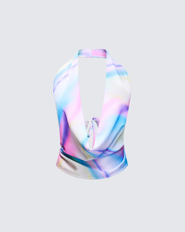 finesse Belinda Multi Cowl Neck Backless Top