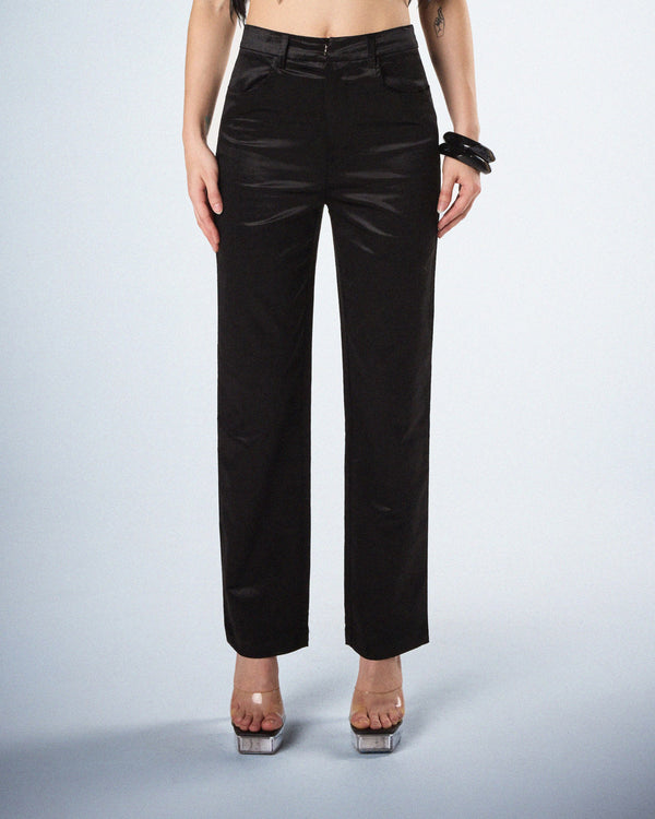 Finesse Bess Black Velvet Pants