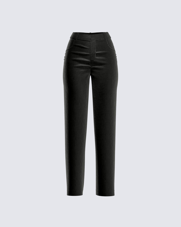 finesse Bess Black Velvet Pants