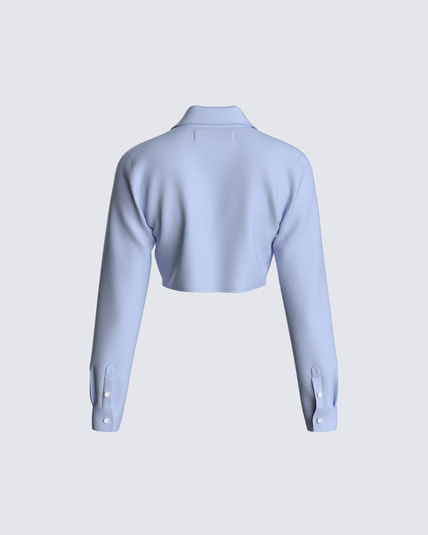 Finesse Blake Shirting Logo Cropped Top