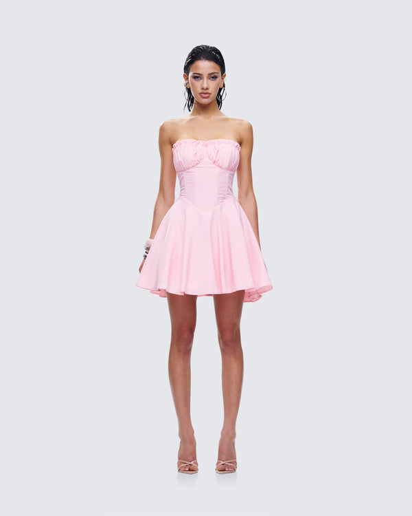 Finesse Bonnie Pink Mini Dress
