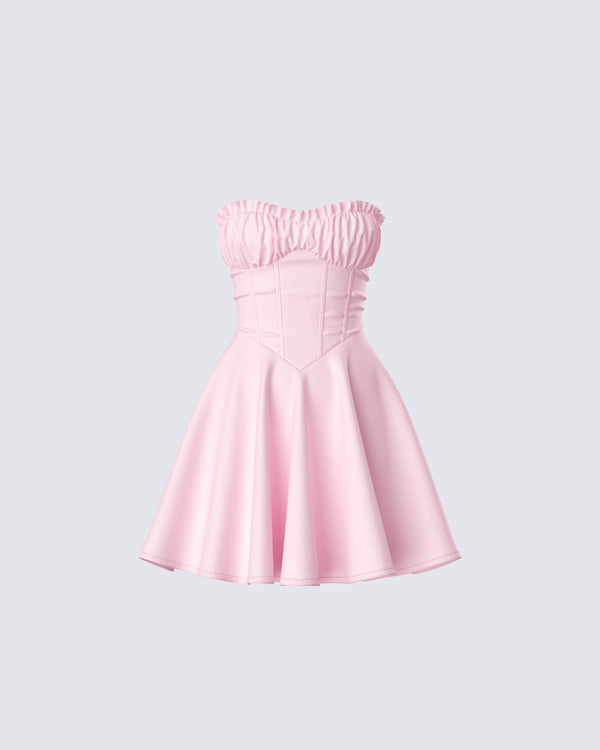 finesse Bonnie Pink Mini Dress