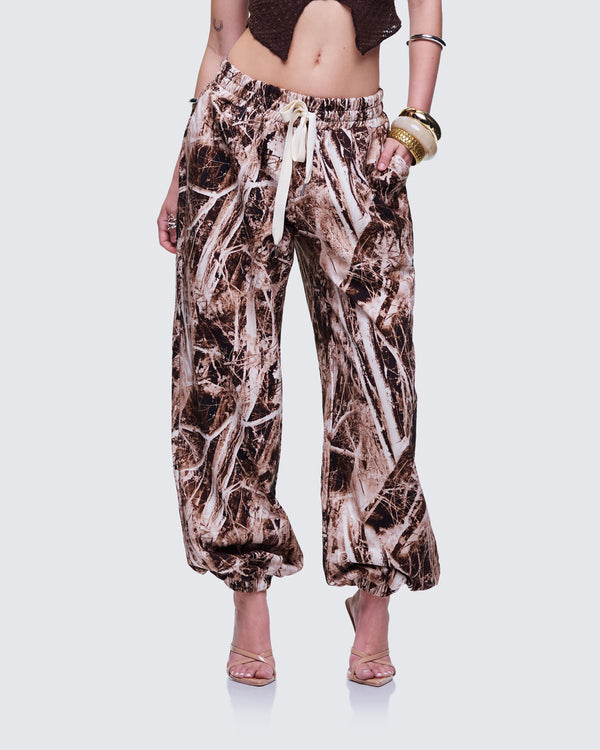 Finesse Braewyn Hunting Camo Toggled Sweatpants
