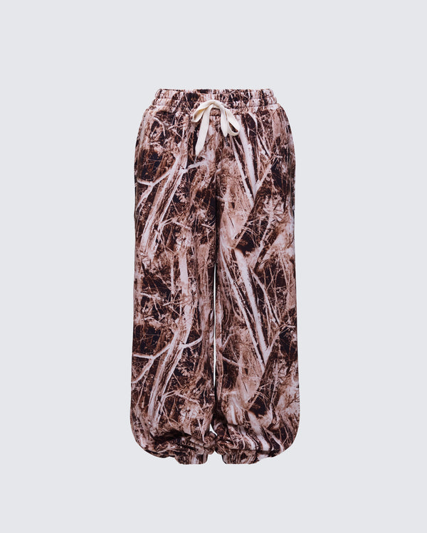 finesse Braewyn Hunting Camo Toggled Sweatpants