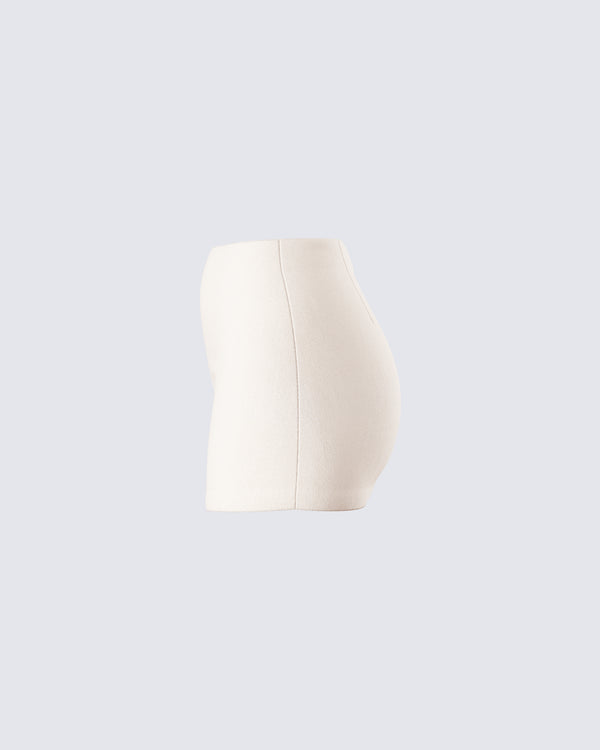 Finesse Branca Ivory Mini Skirt