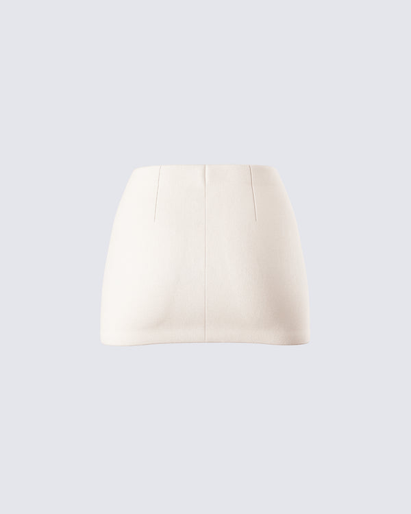 Finesse Branca Ivory Mini Skirt