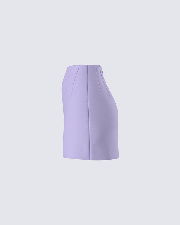 Finesse Branca Lavender Mini Skirt