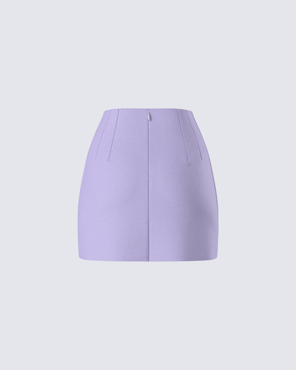 Finesse Branca Lavender Mini Skirt