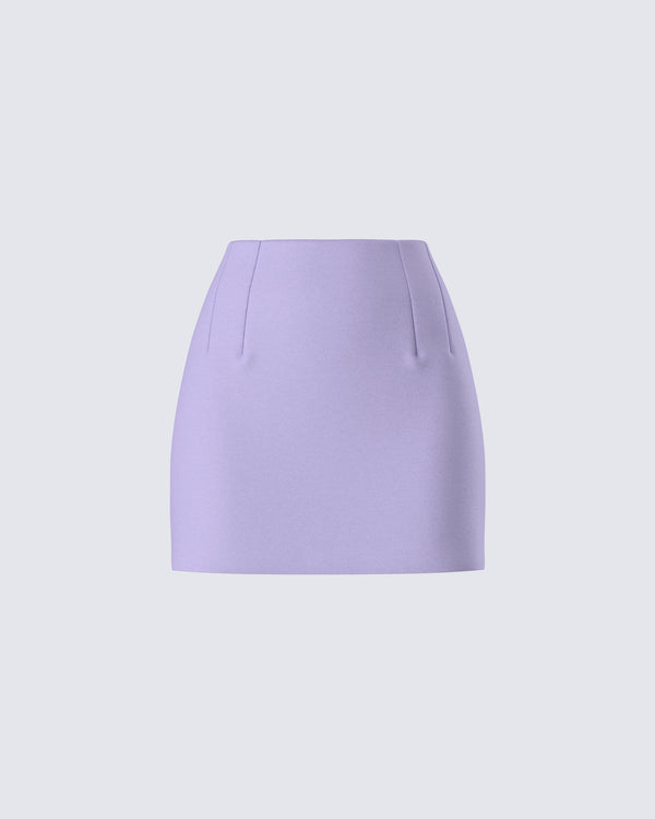 finesse Branca Lavender Mini Skirt