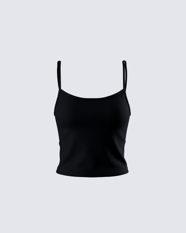 finesse Bri Black Cami Tank Top