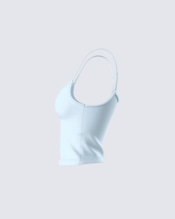 Finesse Bri Blue Cami Tank Top