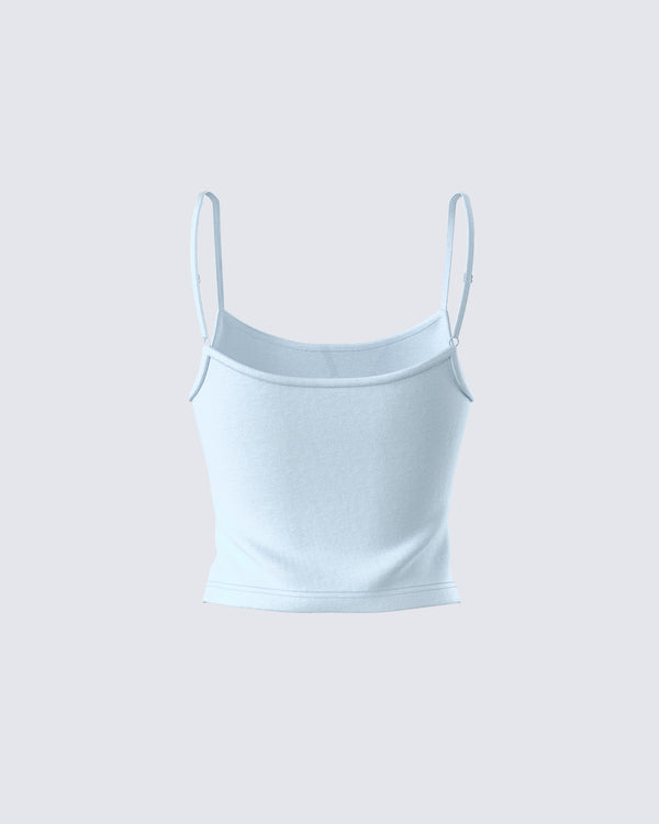 Finesse Bri Blue Cami Tank Top