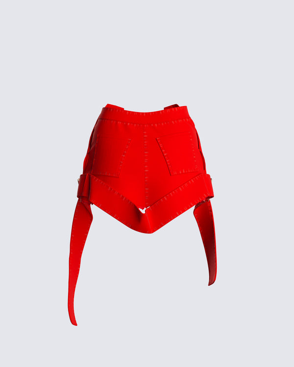 Finesse Brielle Red Mini Skirt