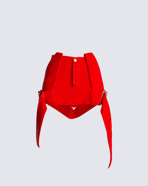 finesse Brielle Red Mini Skirt