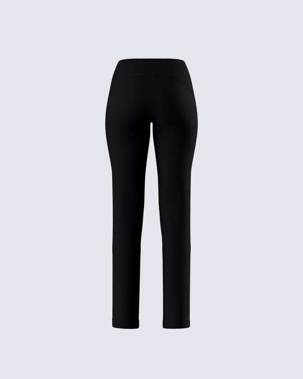 Finesse Bronte Black Ponte High Rise Pant