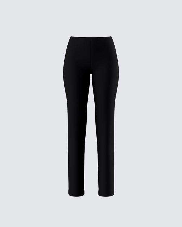 finesse Bronte Black Ponte High Rise Pant