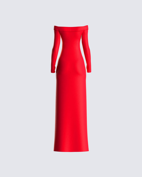 Finesse Brooke Red Maxi Dress